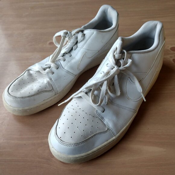 Nike Backboard II Mid White Lace up Sneaker Shoe Athletic Men's Size 14 - Picture 1 of 5